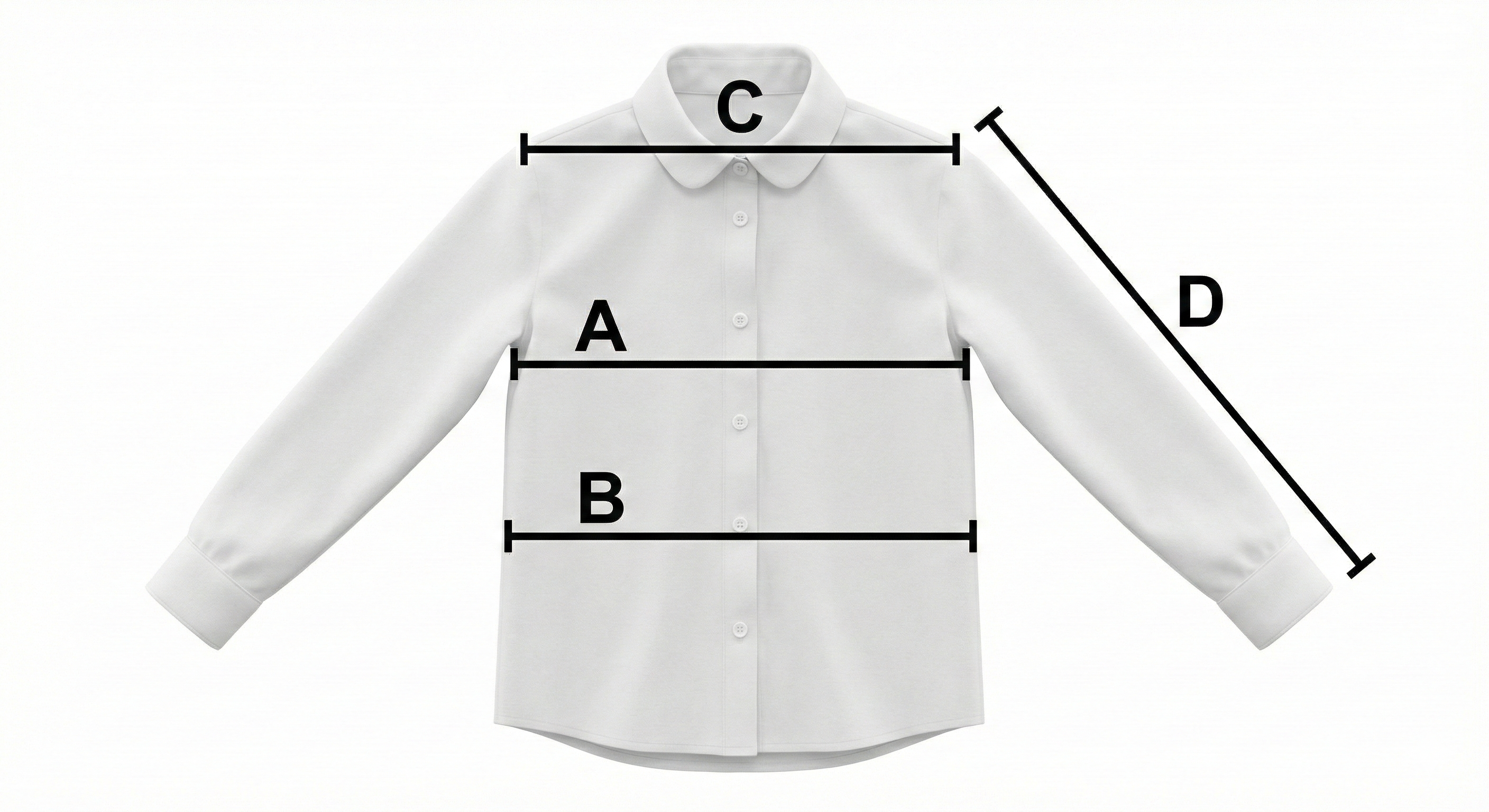 Schema delle misure - Camicia MC Bambina