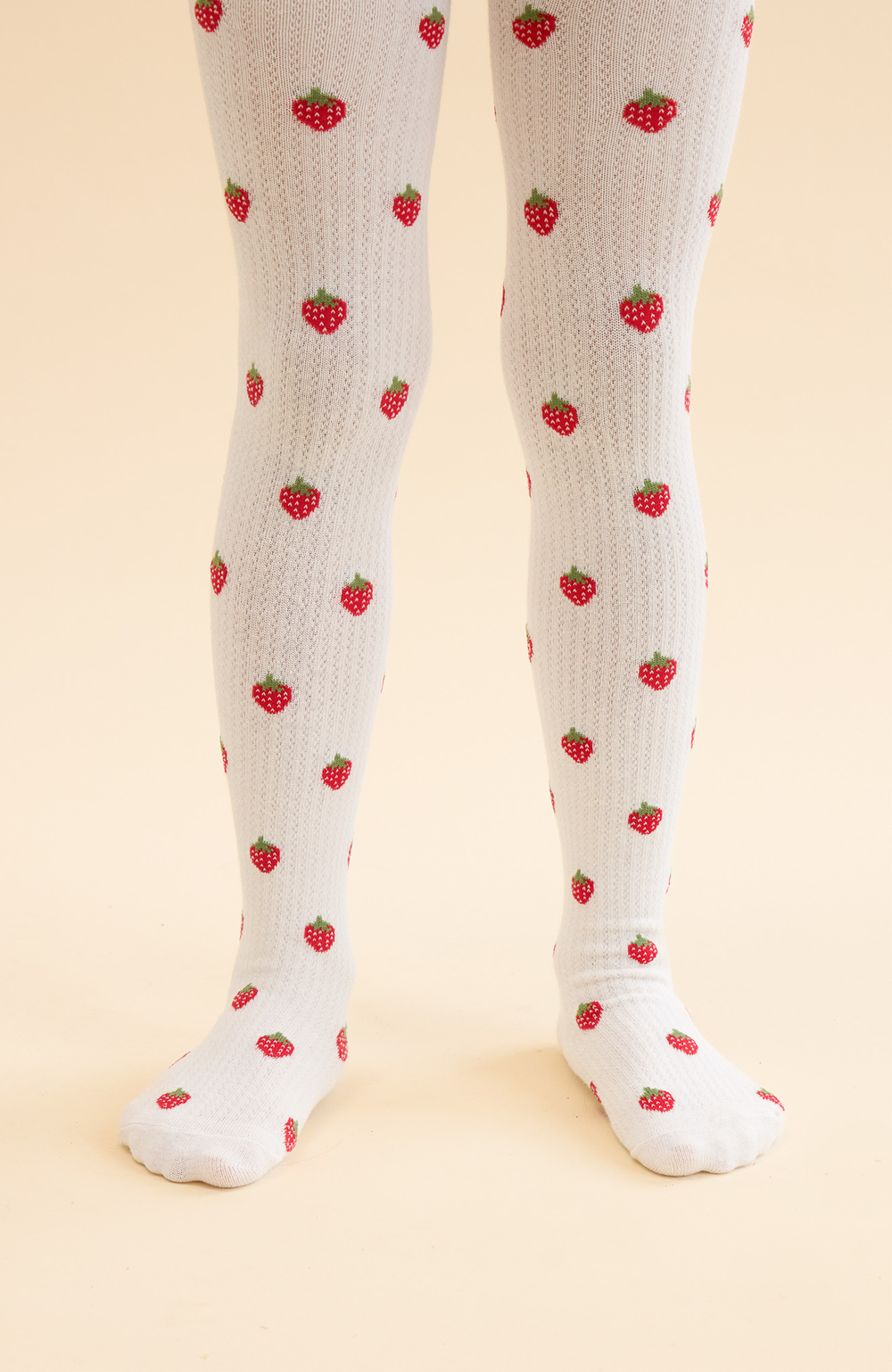 Vera Tights 2-pack - Pointelle Berry Flöss strumpbyxor