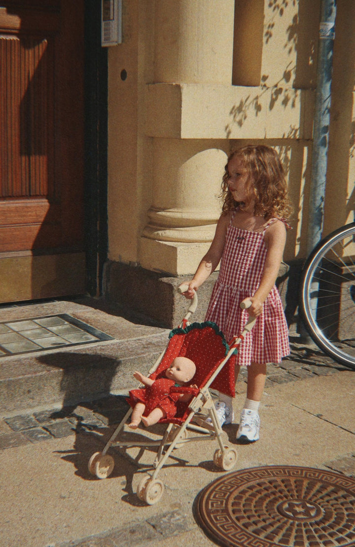 Isotta Dress - Raspberry Check Konges Slöjd Klänning
