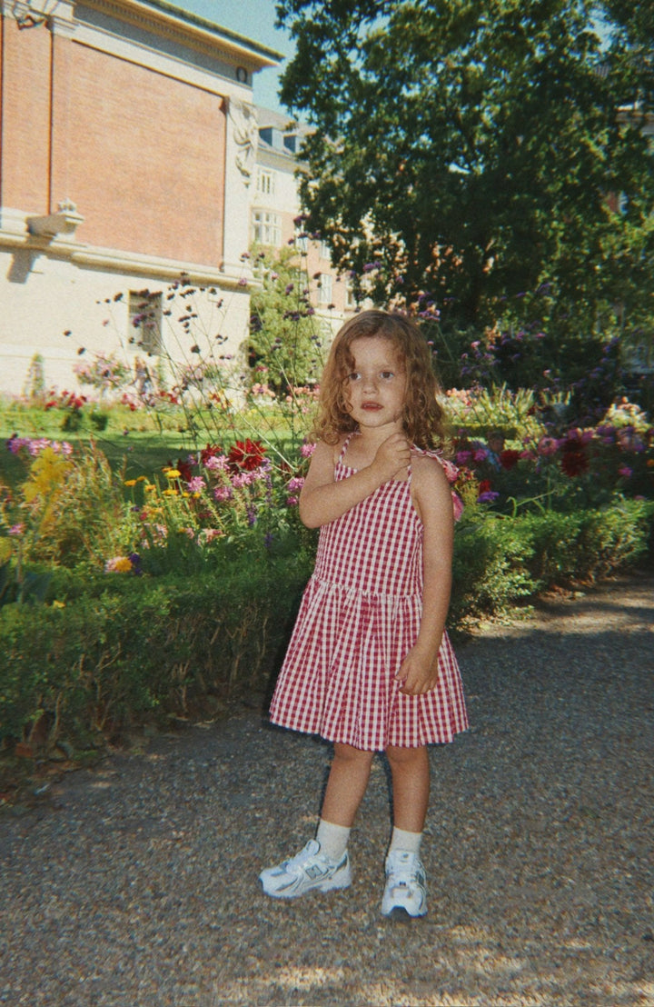 Isotta Dress - Raspberry Check Konges Slöjd Klänning