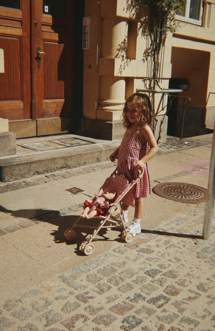 Isotta Dress - Raspberry Check Konges Slöjd Klänning