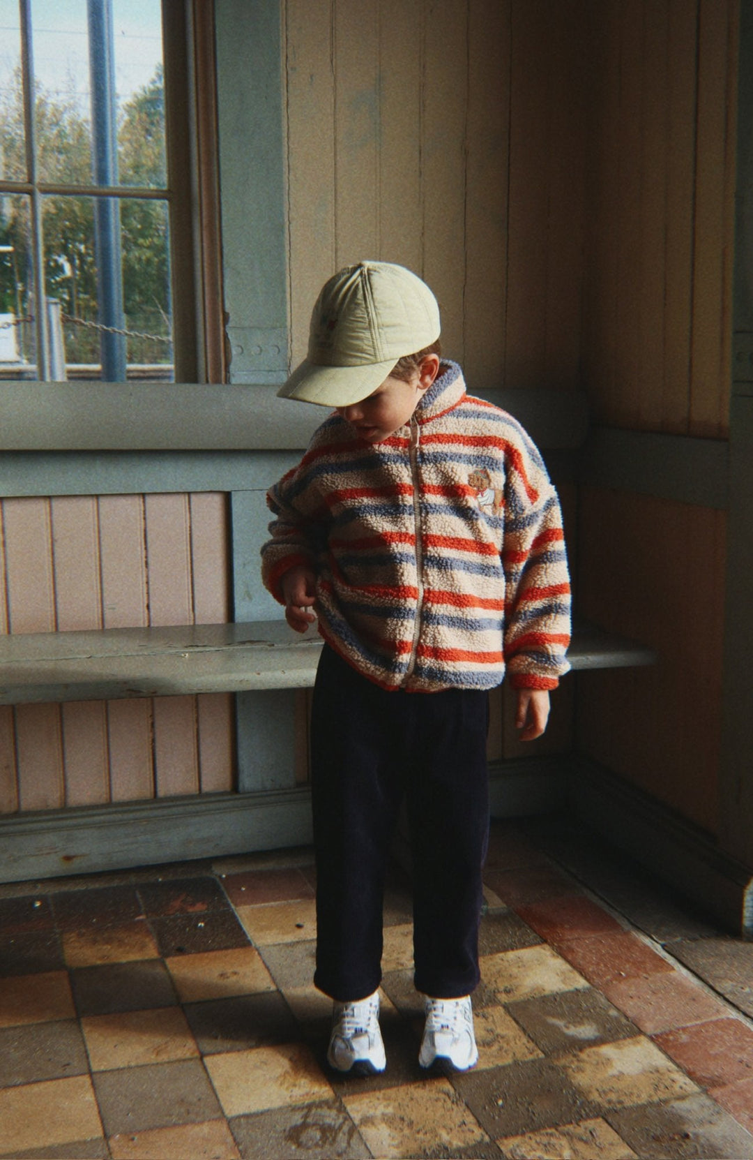 Jody Embroidery Teddy Jacket - Tangerine Stripe Konges Slöjd Jacka