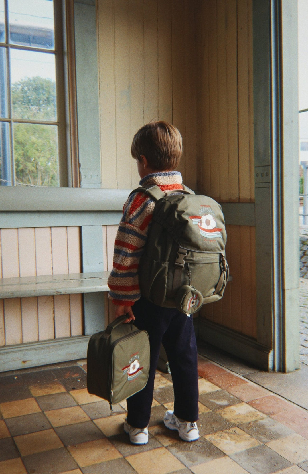 Jody Embroidery Teddy Jacket - Tangerine Stripe Konges Slöjd Jacka