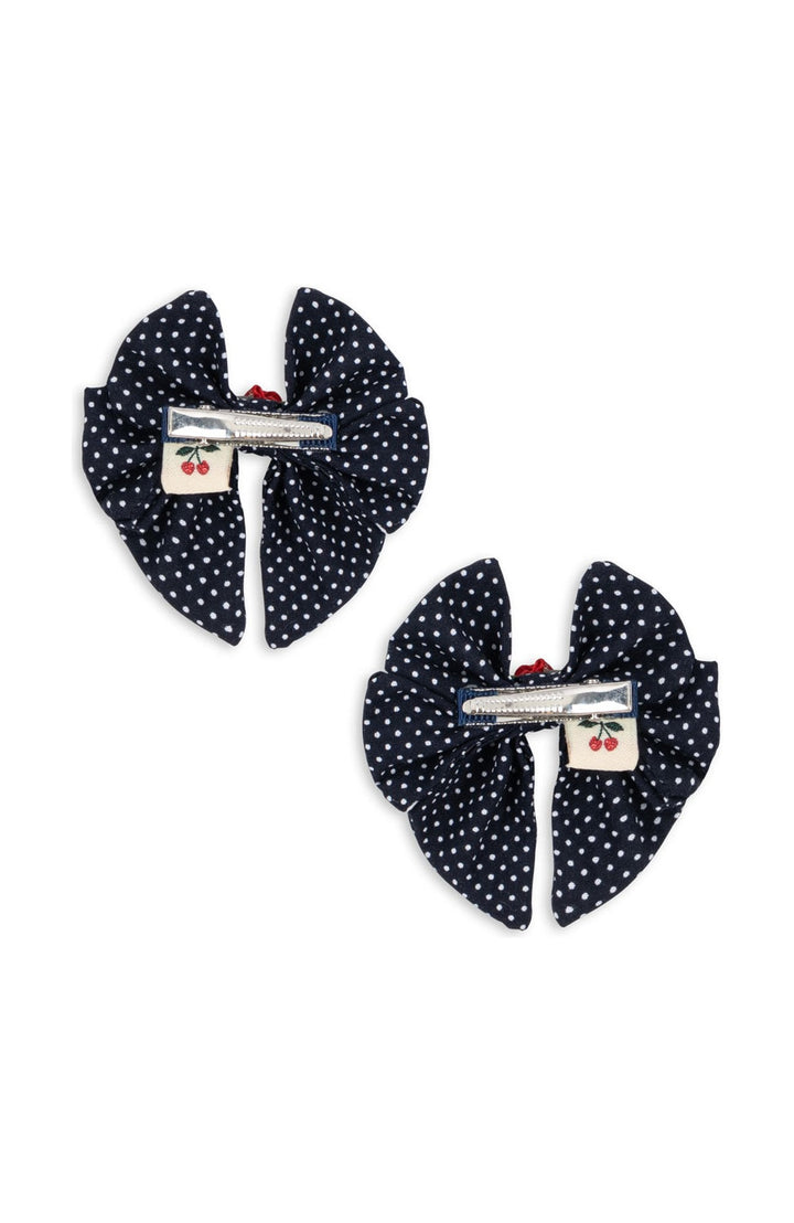 2 Pack Rose Rouge Bow Hair Clip - Dot Nuit