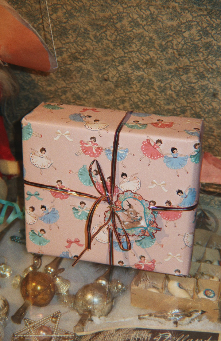 Wrapping Paper - Bow Ballerina Blush