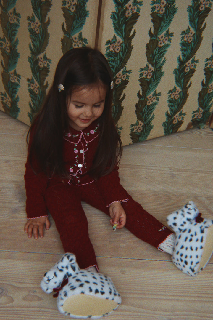 Dalmatian Footies - Beige/Black Konges Slöjd Tofflor