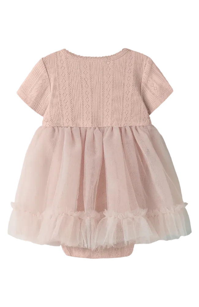 Falina SS Body Dress - Misty Rose