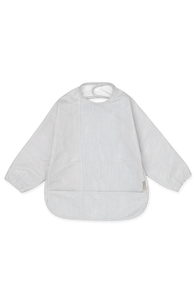 Bib Sleeved - Classic Stripes Blue CamCam Copenhagen Äta & dricka