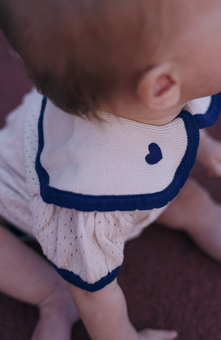 League Sail Romper - Sand/Navy Poppedi Romper
