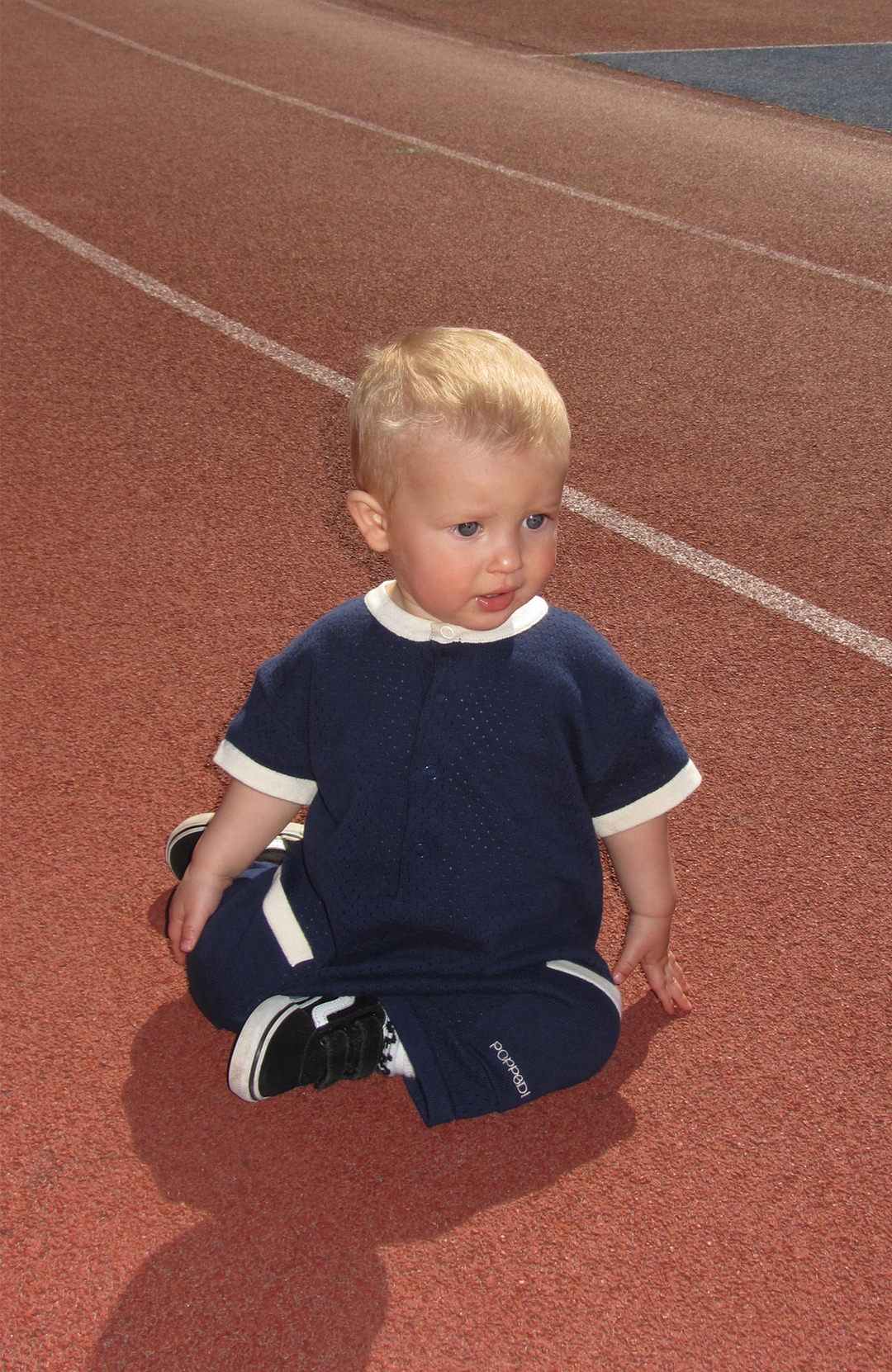 League Romper - Navy Poppedi Romper