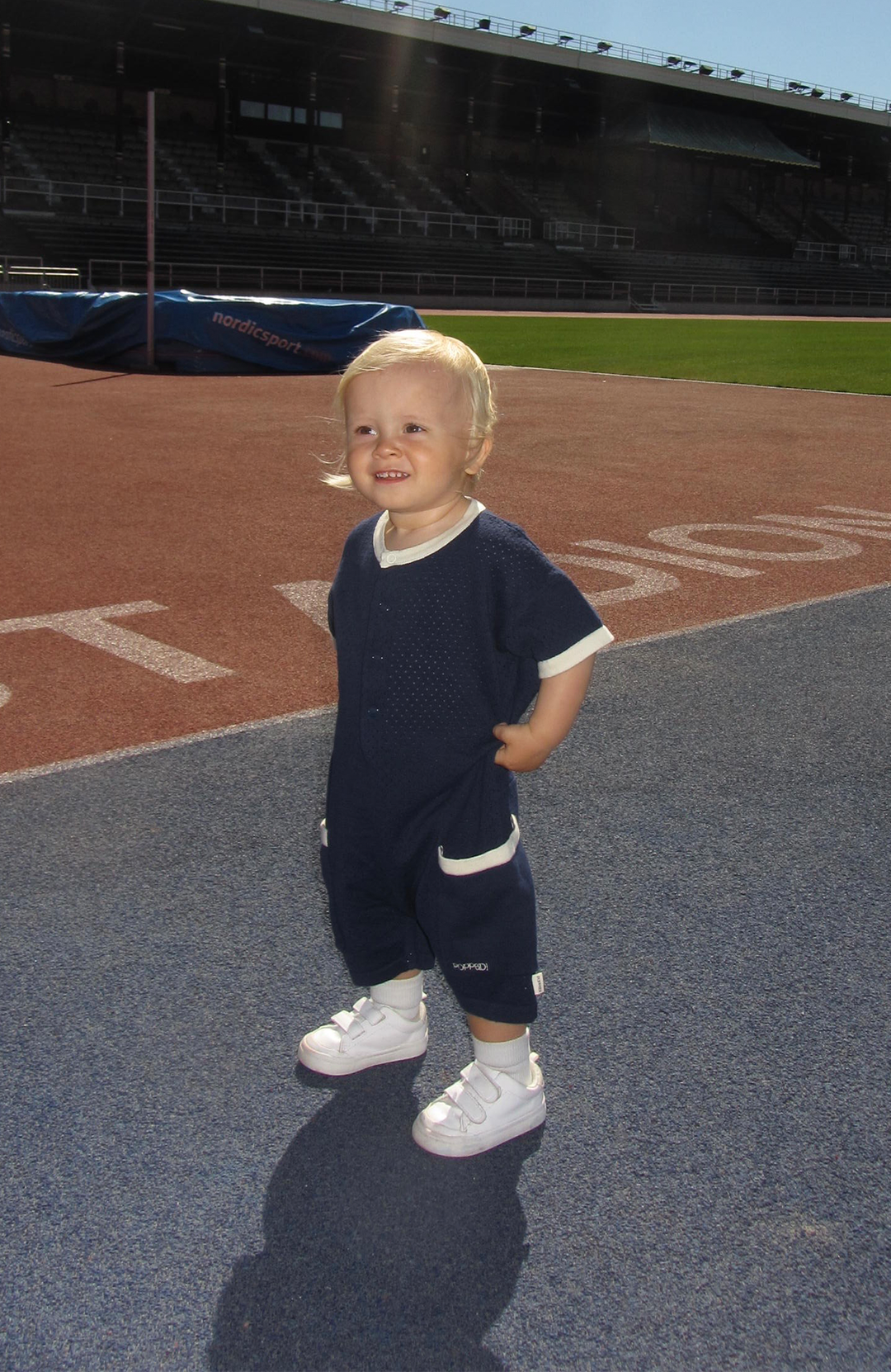 League Romper - Navy Poppedi Romper