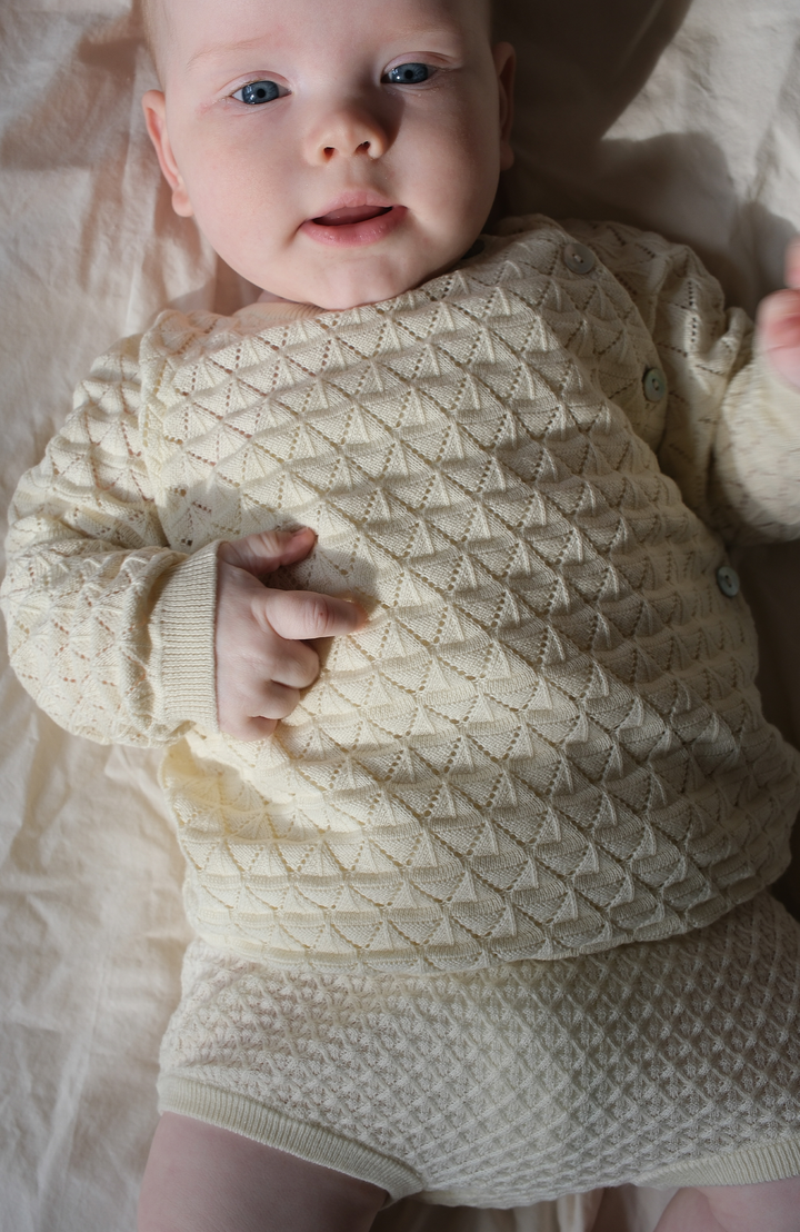 Baby Waffle Diapers - Ecru