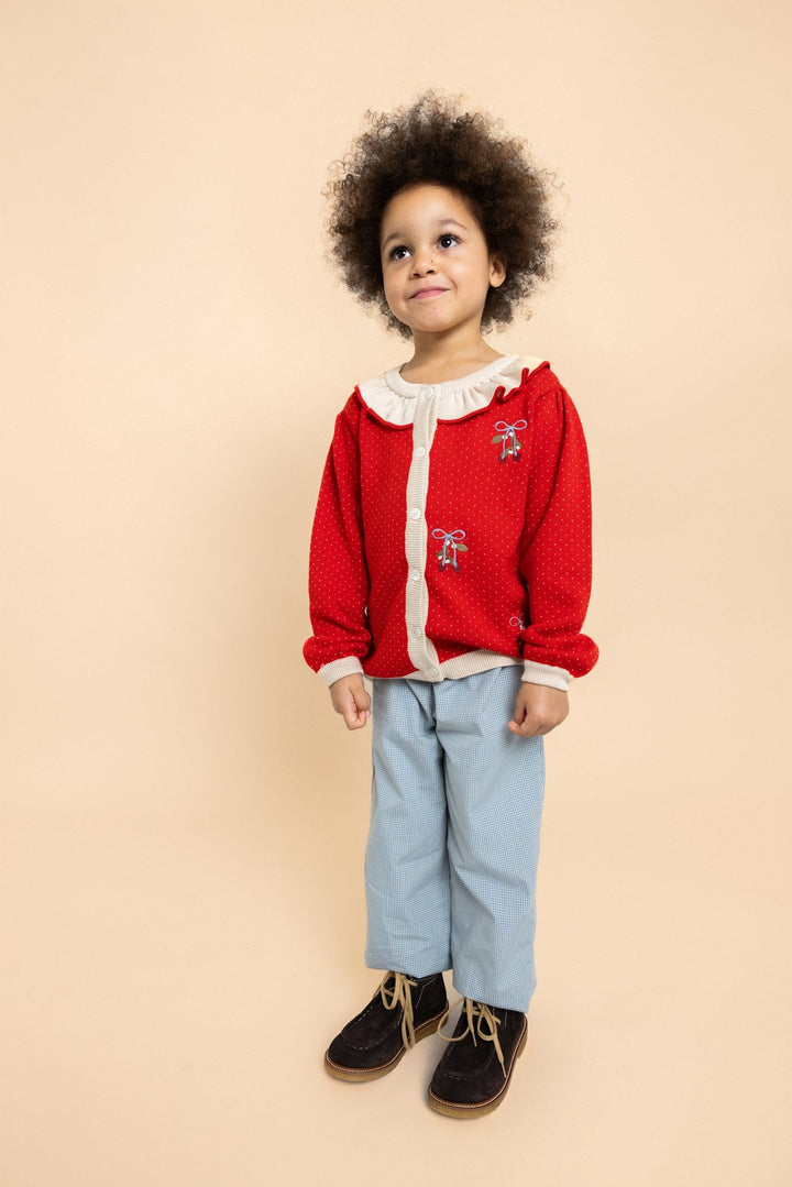 Elsie Kofta - Poppy Red/Cream Dot – detalj 2