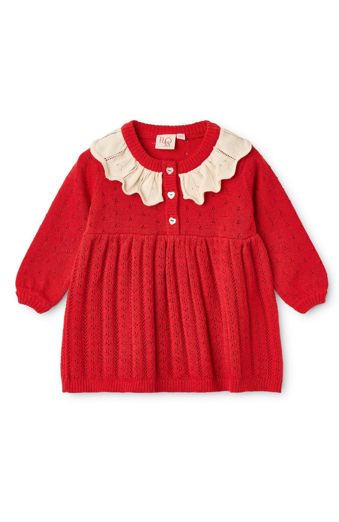 Dora Dress - Poppy Red Glitter Flöss Klänning