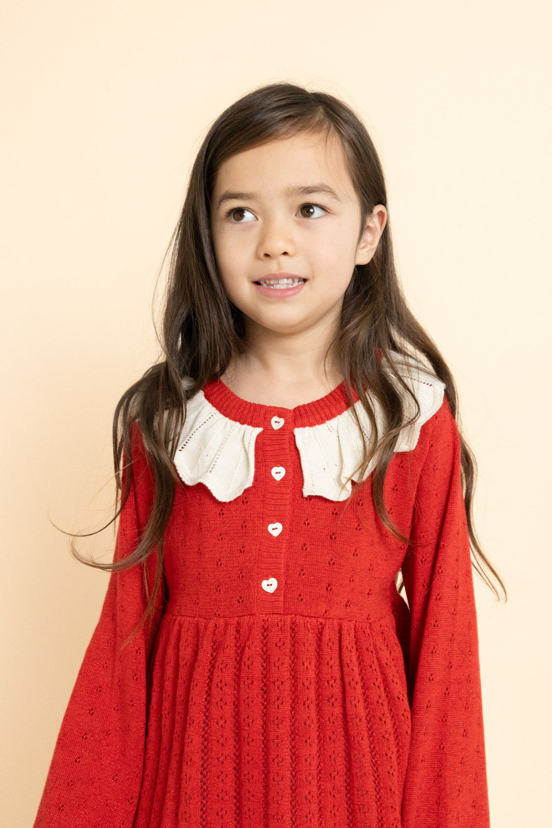 Dora Dress - Poppy Red Glitter Flöss Klänning