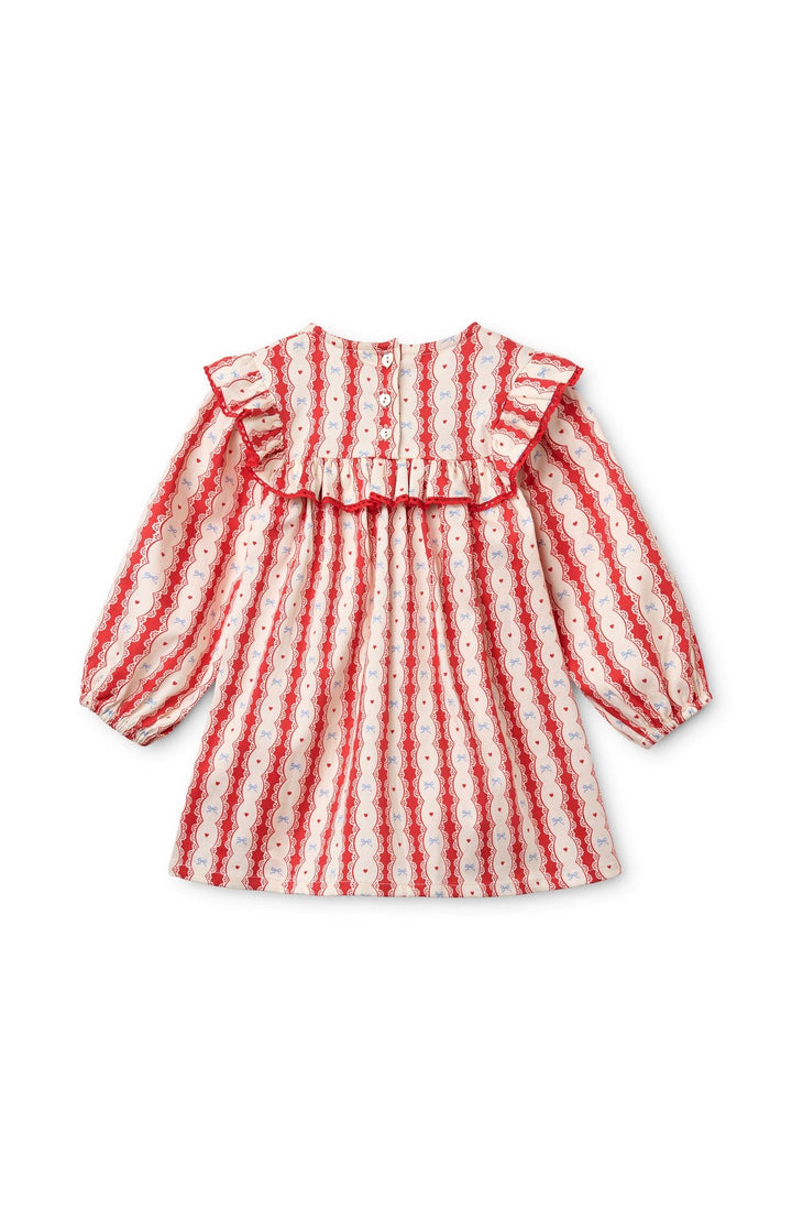 Joy Dress - Lace Stripe Flöss Klänning