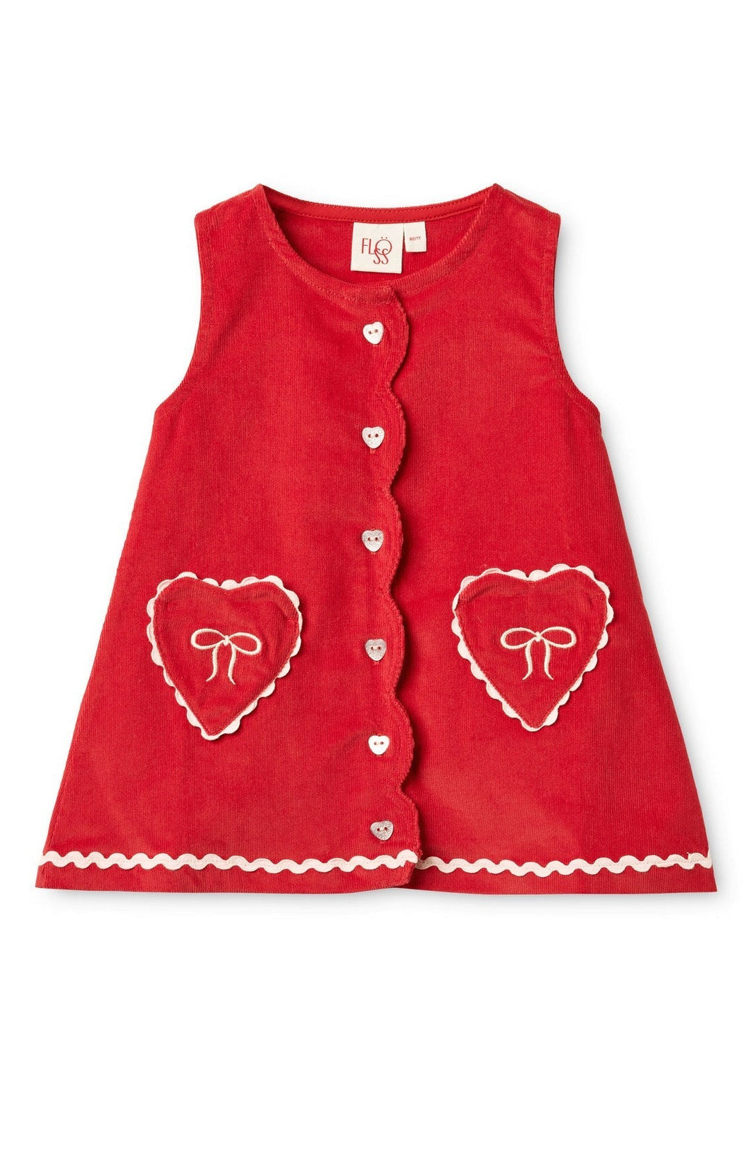 Carol Dress - Poppy Red Flöss Klänning