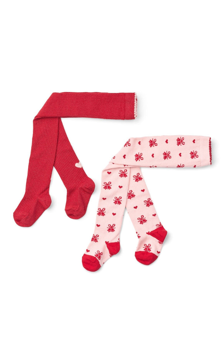Vera Strumpbyxor 2-pack - Pink-Red Glitter