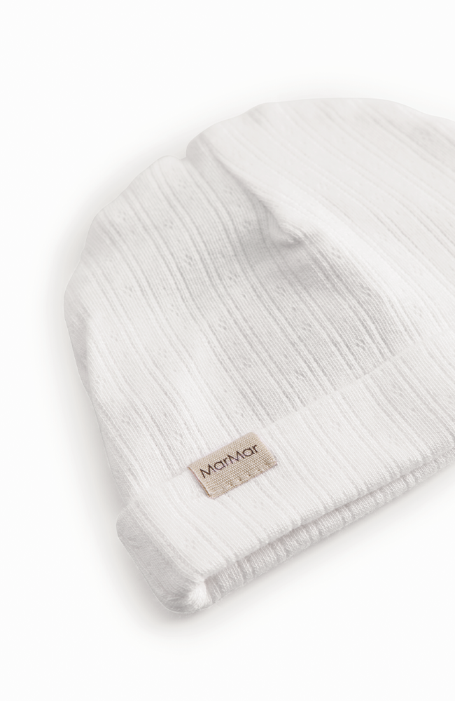 Aiko Pointelle Hat - Soft White