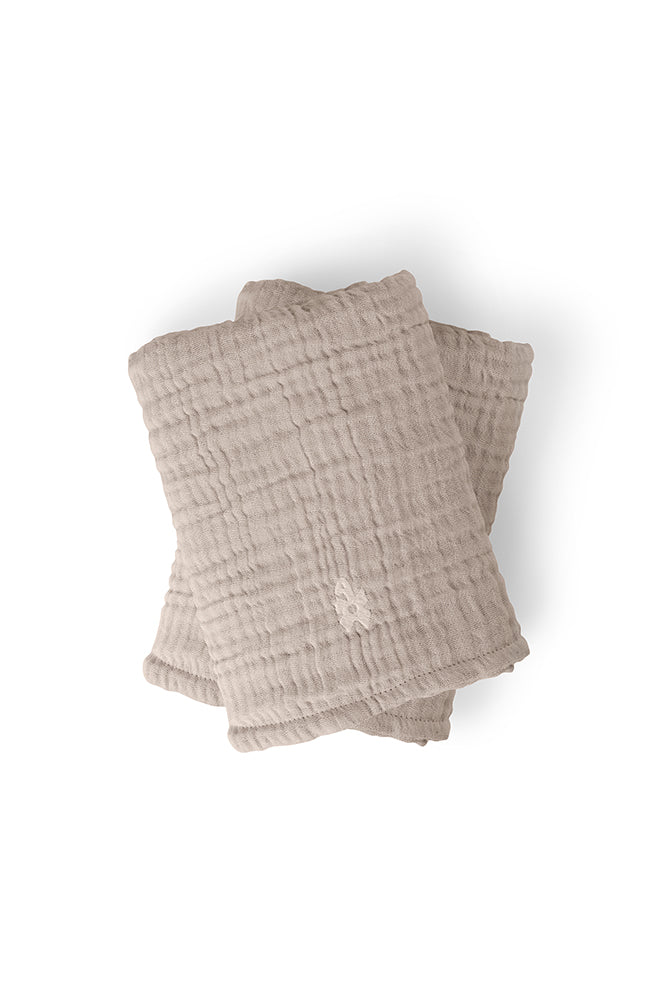 Nursing Towel 2-pack Muslin - Jetty Beige Sebra filt