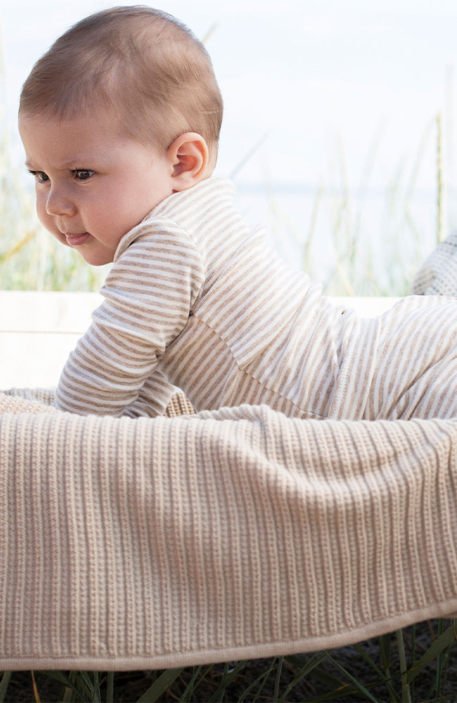 Baby Leggings Stripe - Oat/Ecru Serendipity Organics Leggings