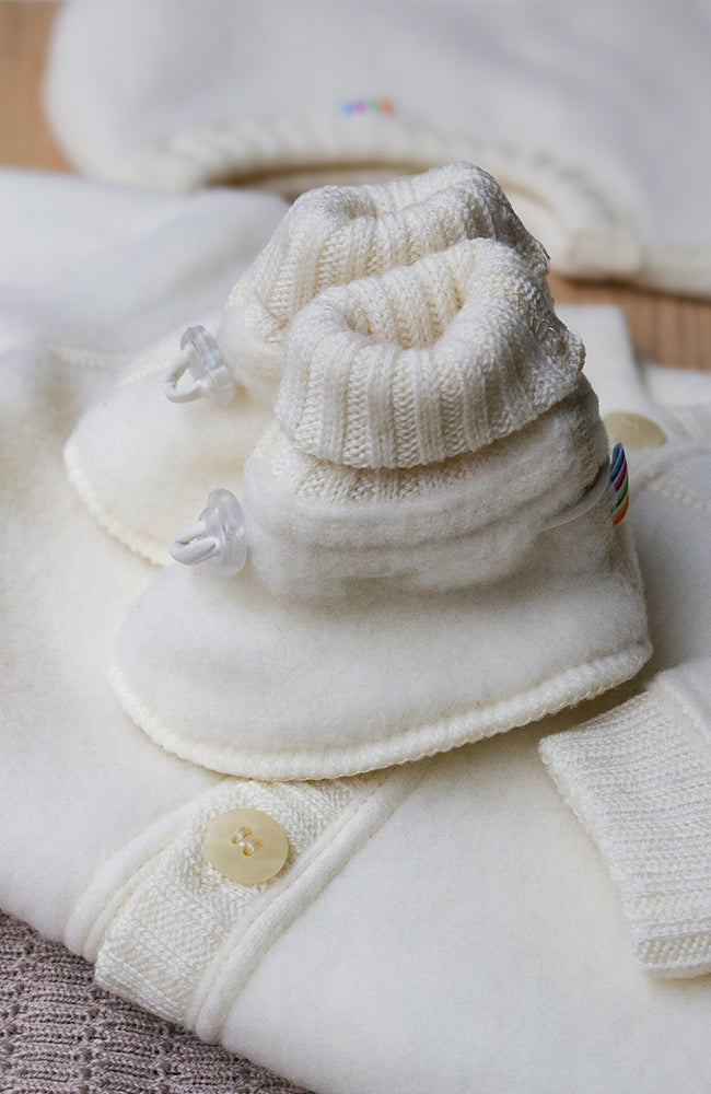 Wool booties - Creme Vit Joha Skor