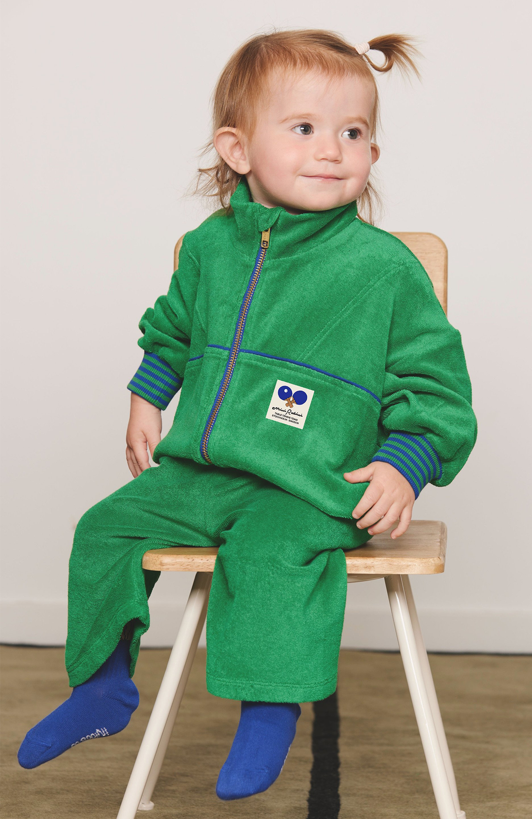 Bordtennis Patch Frotté Cardigan - Grön Mini Rodini Cardigan