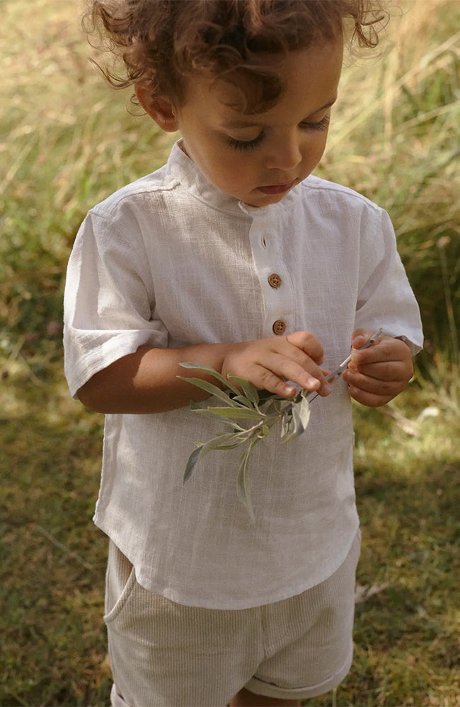 Hugo SS Loose Shirt - Coconut Milk Lil' Atelier Skjorta
