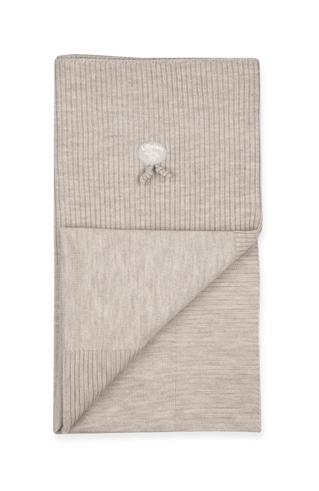 Merino Blanket Baby Natur - Light Beige Lillelam Filt