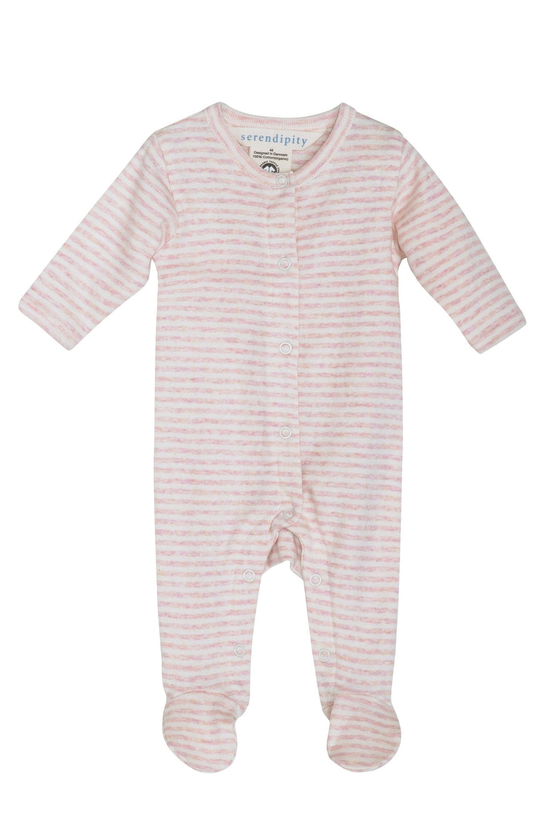 Newborn Suit w/ feet - Orchid/Offwhite