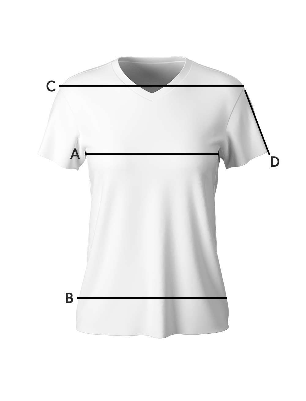 Schema delle misure - T-Shirt MC Donna