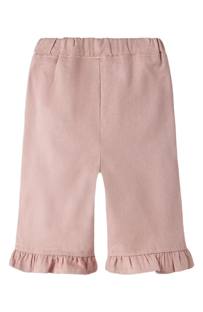 Doreen Wide Twill Pants - Misty Rose