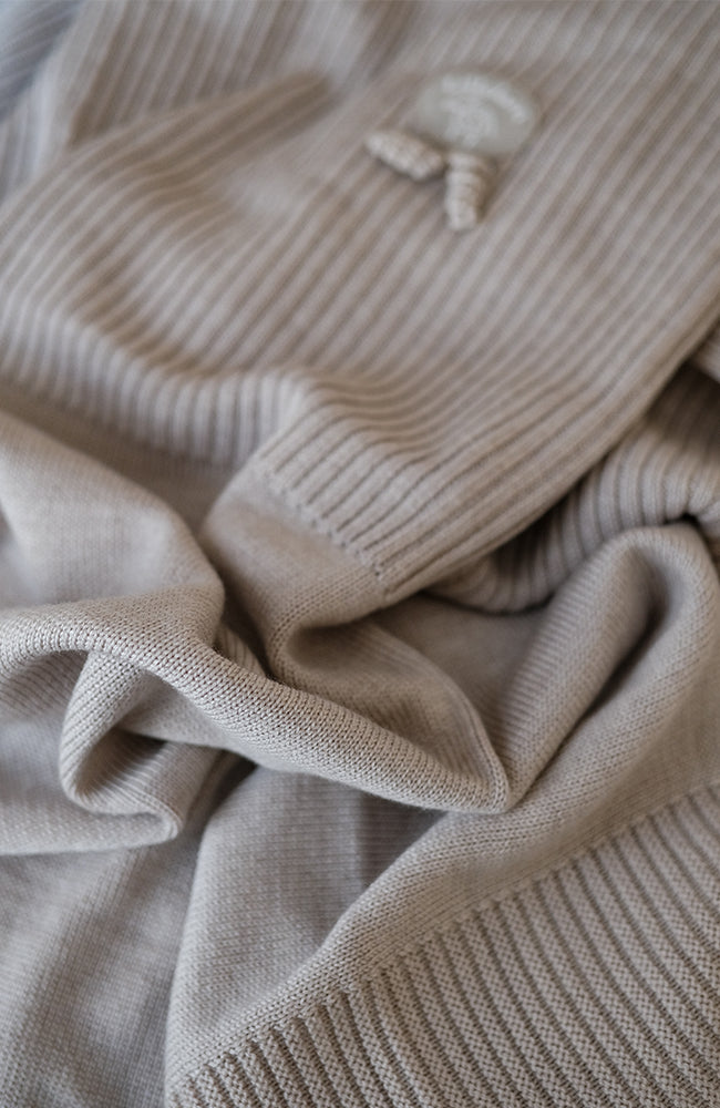 Merino Blanket Baby Natur - Light Beige Lillelam Filt